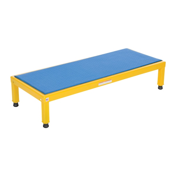 Adj. Steel Stand, 10-1/2-16-1/2 H, 19 x 48, 10.5 Overall Height, Steel, Yellow
